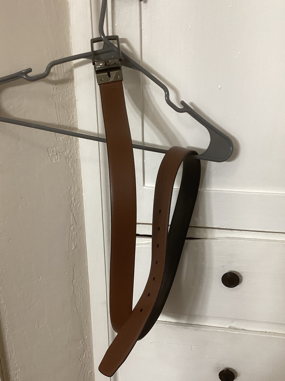 Men's Reversible Brown/Black Leather Belt